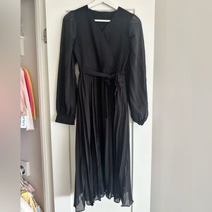 Elegant Black Wrap Dress